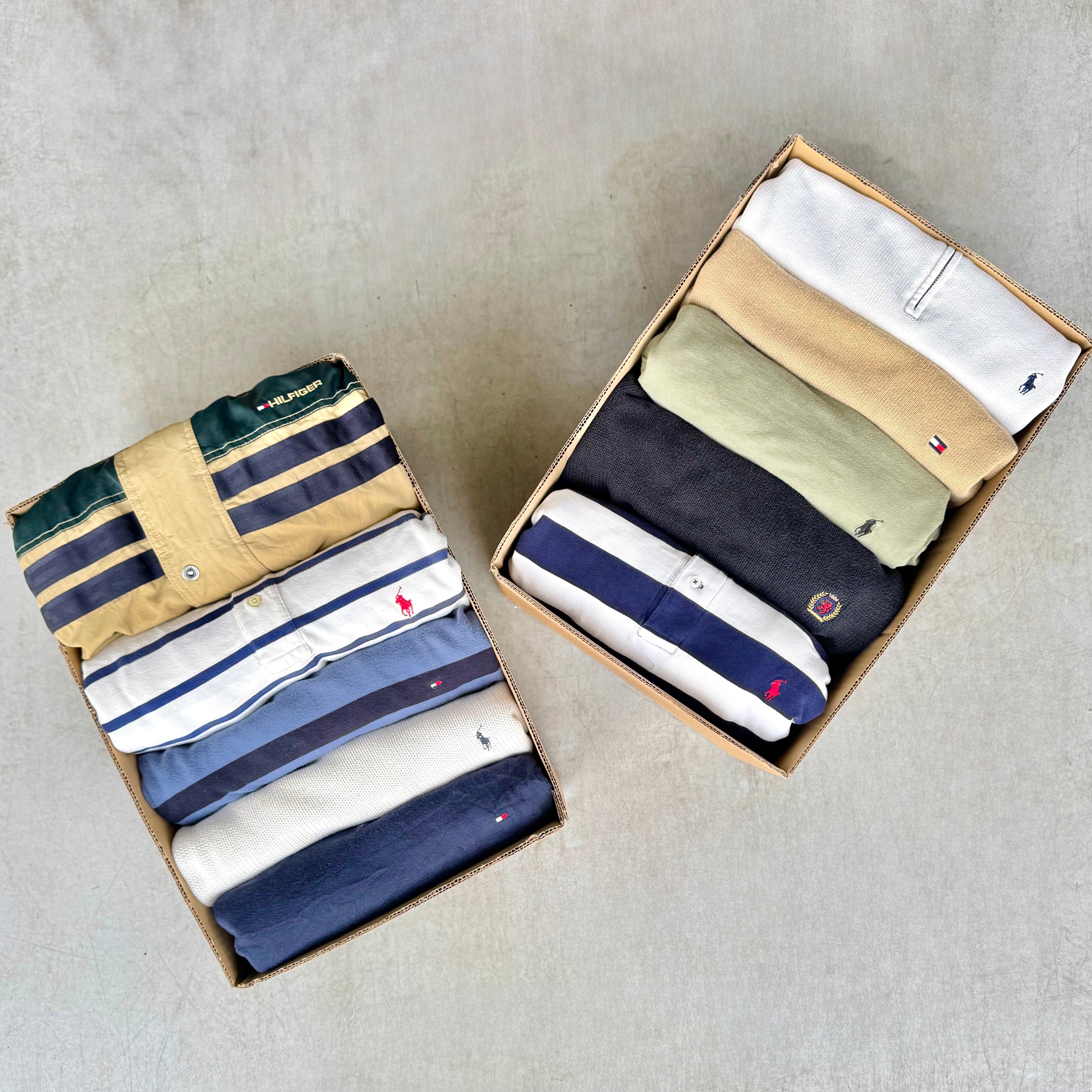 10x RALPH LAUREN & TOMMY HILFIGER VINTED RESELLER BOX